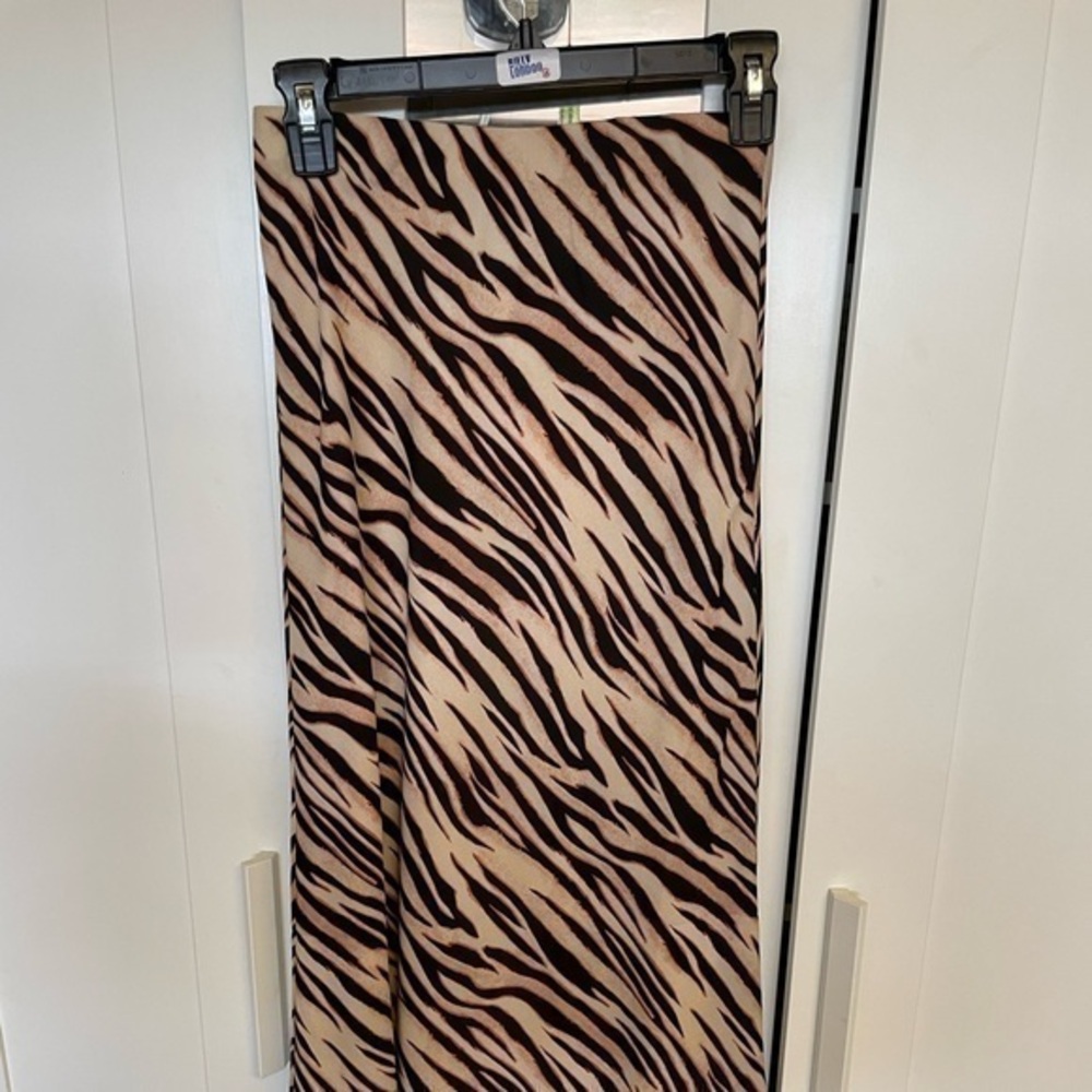 Tiger print midi skirt